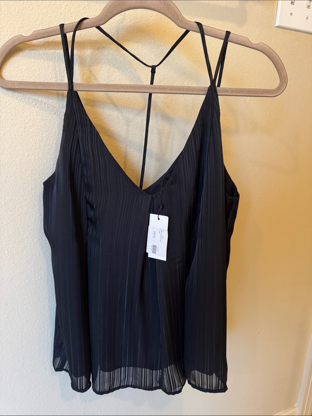 Sugar Lips Black V-Neck Strappy Women's Tank Top